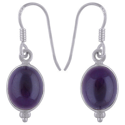 925 Sterling Silver Amethyst Earrings - R1500235-16
