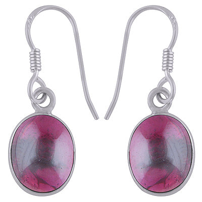 925 Sterling Silver Garnet Earrings - R1500236-2