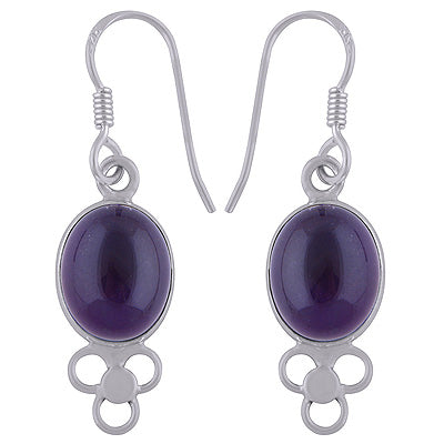 925 Sterling Silver Amethyst Earrings - R1500241-1