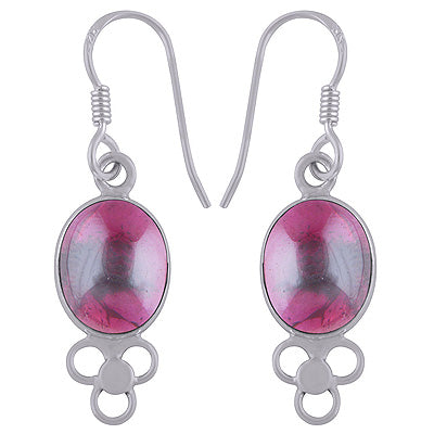 925 Sterling Silver Garnet Earrings - R1500241-2