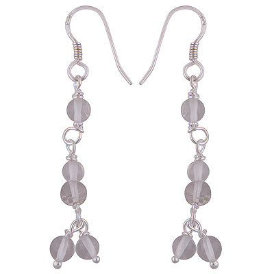 Gorgeous Handcrafted Loaded with Gemstones Crystal Round Shape 925 Sterling Solid Silver Dangle Earrings - R1500353-6