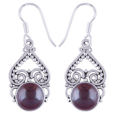 925 Sterling Silver Garnet Earrings - R1500985-4