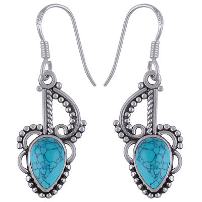 925 Sterling Silver Turquoise Earrings - R1501064-82