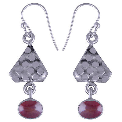 925 Sterling Silver Garnet Earrings - R1501133-4