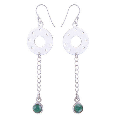 925 Sterling Silver Malachite Earrings - R1501134-24