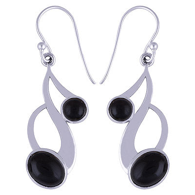 925 Sterling Silver Black Onyx Earrings - R1501249-15