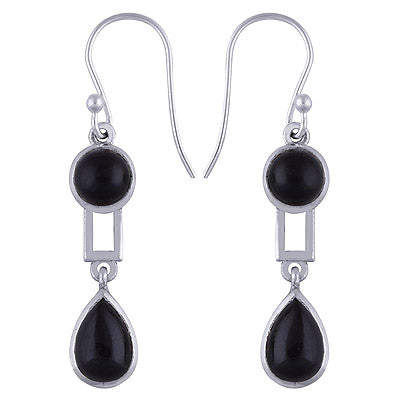 925 Sterling Silver Black Onyx Earrings - R1501250-21