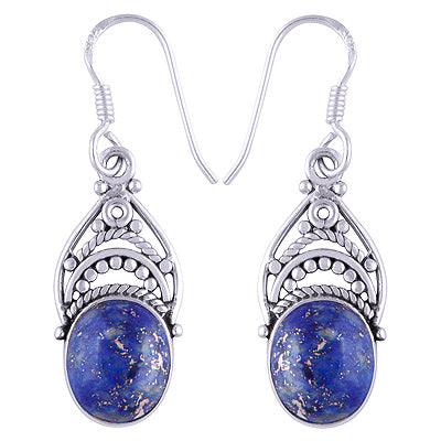 925 Sterling Silver Lapis Earrings - R1501263-20