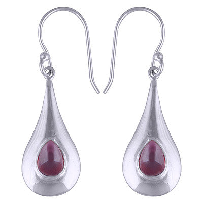 925 Sterling Silver Garnet Earrings - R1501318-46