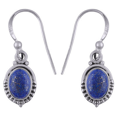 Gorgeous Rawa Work Lapis Oval Shape 925 Sterling Solid Silver Pendant - R1501341-56