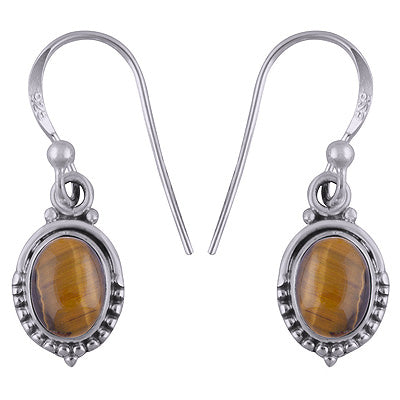 Gorgeous Rawa Work Tiger's Eye Oval Shape 925 Sterling Solid Silver Pendant - R1501341-59