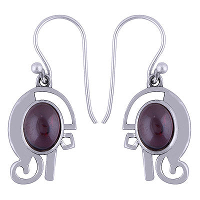 925 Sterling Silver Garnet Earrings - R1501373-4