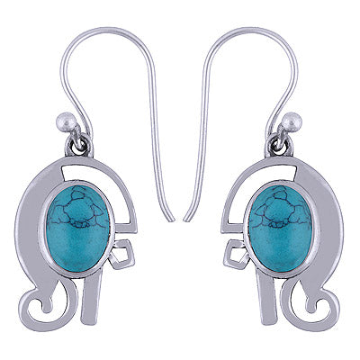 925 Sterling Silver Turquoise Earrings - R1501373-6