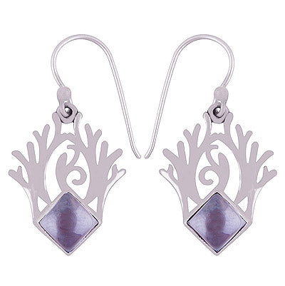 925 Sterling Silver Garnet Earrings - R1501374-5