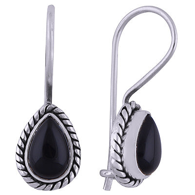 925 Sterling Silver Black Onyx Earrings - R1501396-81