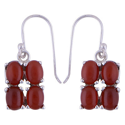 925 Sterling Silver Carnelian Earrings - R1501421-17