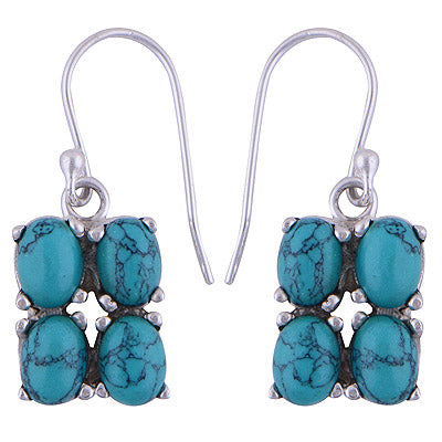 925 Sterling Silver Turquoise Earrings - R1501421-5