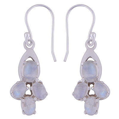 925 Sterling Silver Rainbow Moonstone Earrings - R1501423-10