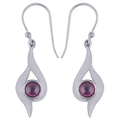 925 Sterling Silver Garnet Earrings - R1501429-4