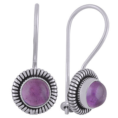 925 Sterling Silver Amethyst Earrings - R1501437-101