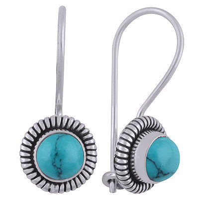 925 Sterling Silver Turquoise Earrings - R1501437-103