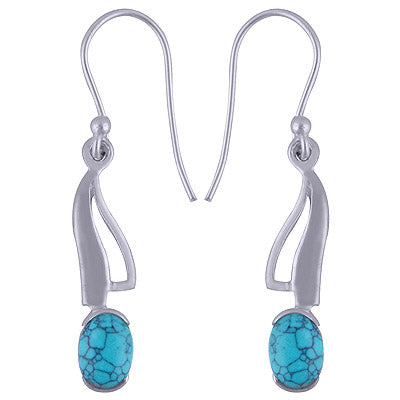 925 Sterling Silver Turquoise Earrings - R1501462-6