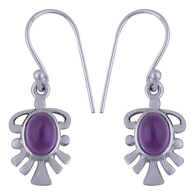 925 Sterling Silver Amethyst Earrings - R1501469-1