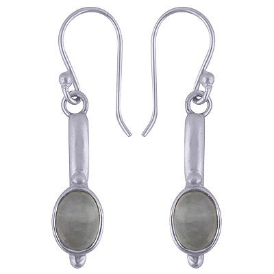 925 Sterling Silver Prehnite Earrings - R1501471-19
