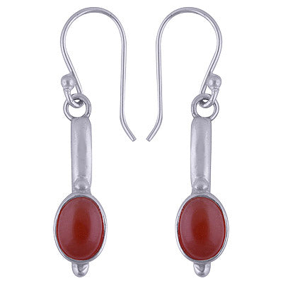 925 Sterling Silver Carnelian Earrings - R1501471-23