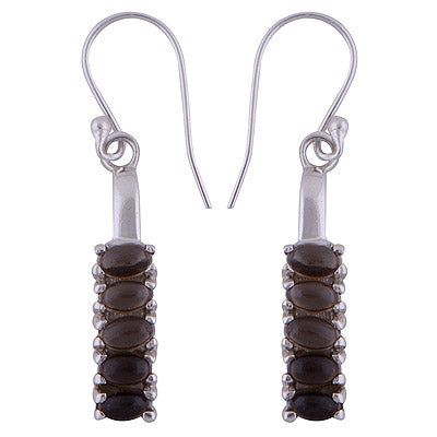 925 Sterling Silver Smoky Topaz Earrings - R1501476-9