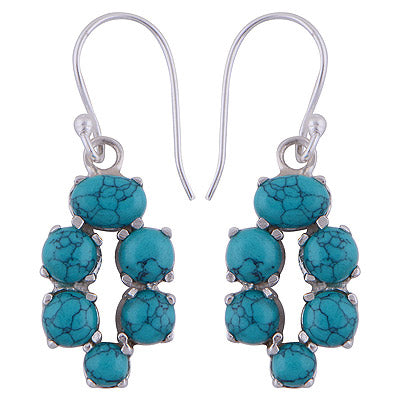 925 Sterling Silver Turquoise Earrings - R1501478-6