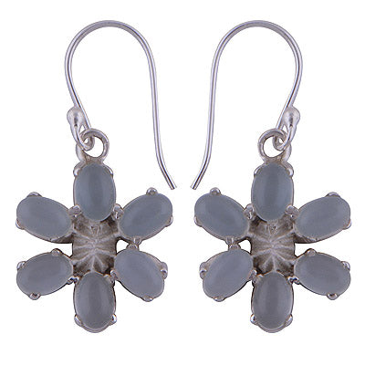 925 Sterling Silver Aqua Chalcedony Earrings - R1501479-20