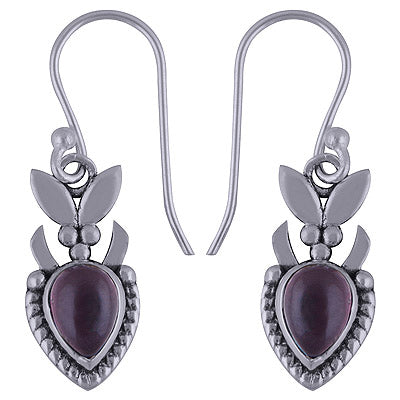 925 Sterling Silver Garnet Earrings - R1501535-3