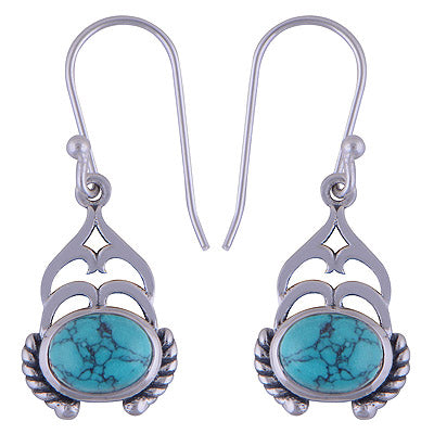 925 Sterling Silver Turquoise Earrings - R1501537-6