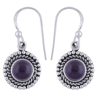 925 Sterling Silver Amethyst Earrings - R1501582-1