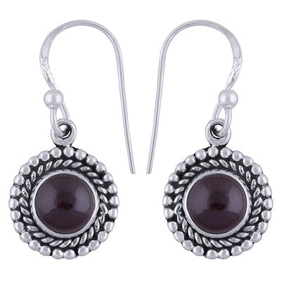 925 Sterling Silver Garnet Earrings - R1501582-7