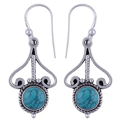 925 Sterling Silver Turquoise Earrings - R1501583-14