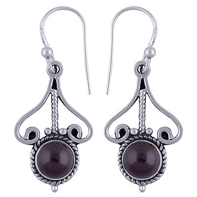 925 Sterling Silver Garnet Earrings - R1501583-7