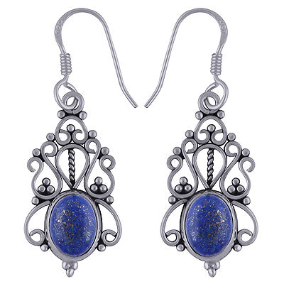 925 Sterling Silver Lapis Earrings - R1501596-20