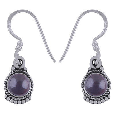 925 Sterling Silver Garnet Earrings - R1501619-7