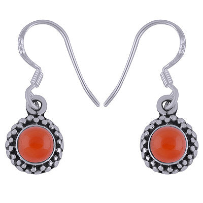 925 Sterling Silver Carnelian Earrings - R1501620-35