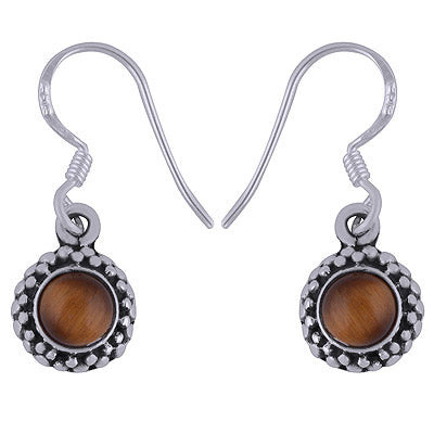 925 Sterling Silver Tiger's Eye Earrings - R1501620-43