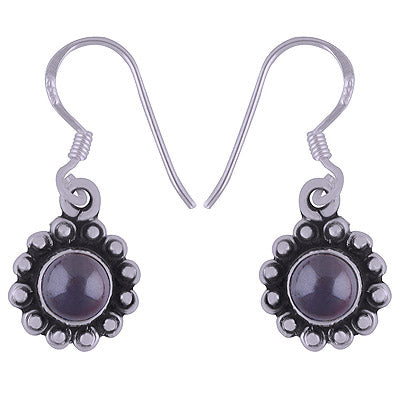 925 Sterling Silver Garnet Earrings - R1501621-7