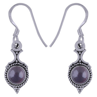 925 Sterling Silver Garnet Earrings - R1501622-6
