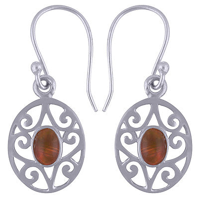 925 Sterling Silver Opal Earrings - R1501633-36