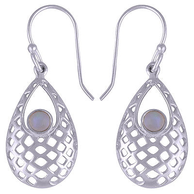 925 Sterling Silver Opal Earrings - R1501635-1