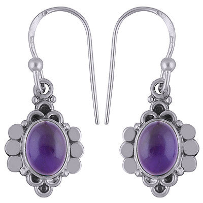925 Sterling Silver Amethyst Earrings - R1501639-1