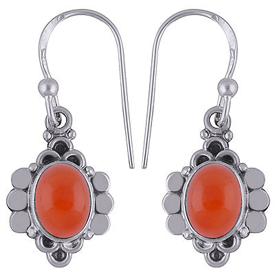 925 Sterling Silver Carnelian Earrings - R1501639-35