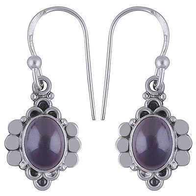 925 Sterling Silver Garnet Earrings - R1501639-7
