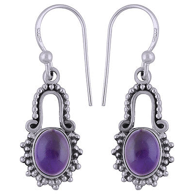925 Sterling Silver Amethyst Earrings - R1501641-1